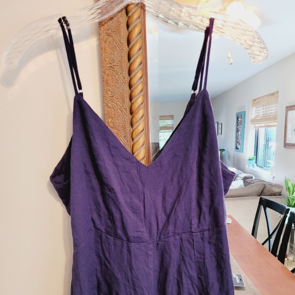 NEW Free People Navy Blue Linen Romper - Picture 3 of 6